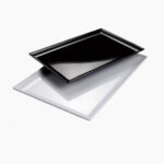 PLATTER BLACK/WHITE 50X30CM