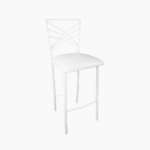 GATSBY WHITE STOOL - WHITE CUSHION