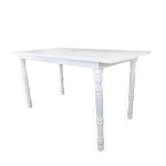 WOODEN WHITE RECTANGLE HIGH TABLE
