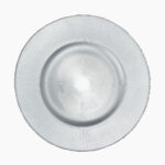 CLEAR CHARGER PLATE WITH LINES