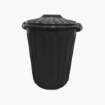 BLACK OUTDOOR BIN - 70L
