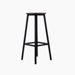 METAL STOOL WITH WOOD TOP