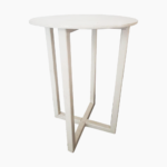 CIRCLE WOODEN WHITE HIGH TABLE