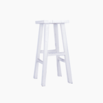 WHITE WOOD STOOL