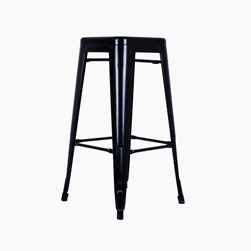 96 - METAL BLACK STOOL