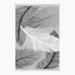 GREY WINGS CROSS CARPET