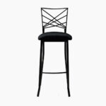 GATSBY BLACK STOOL - BLACK VELVET CUSHION