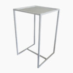 WHITE METAL HIGH TABLE 60W (100CM HEIGHT)