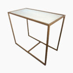 GOLD METAL RECTANGLE HIGH TABLE 60X120CM