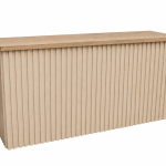 LIGHT WOOD BAR RIBBED