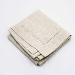NAPKIN - LINEN LIGHT BEIGE EMBROIDERY