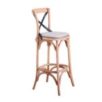 CROSSBACK STOOL WITH BLACK BACK