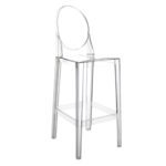 CLEAR STOOL WITH BACK