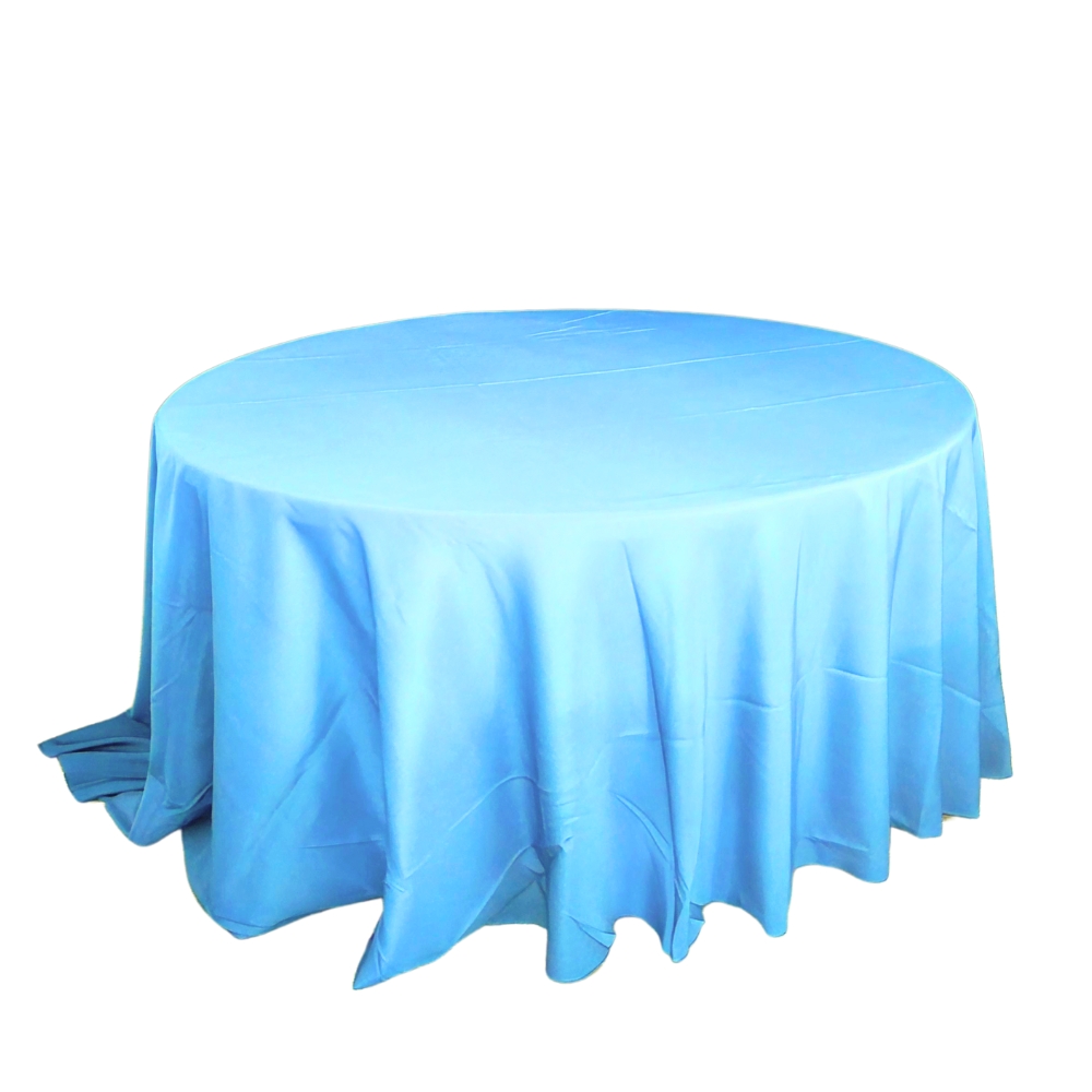 199 TABLECLOTH ROUND - BABY BLUE - Image 1