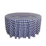 TABLECLOTH ROUND - KARO BLUE AND WHITE