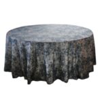 TABLECLOTH ROUND - BLUE BEIGE