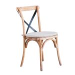 CROSSBACK BLACK IRON BACK CHAIR
