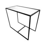 BLACK METAL RECTANGLE HIGH TABLE 60X120CM