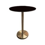 GOLD ROUND HIGH TABLE 80X108CM