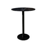 BLACK ROUND HIGH TABLE 80X108CM