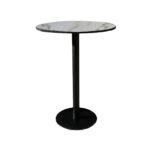 BLACK ROUND HIGH TABLE 50X108CM