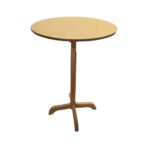 WOODEN ROUND LIGHT HIGH TABLE