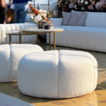 POUFFE - WHITE ROUND