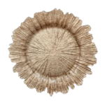 LEAF GOLD CHARGER PLATE