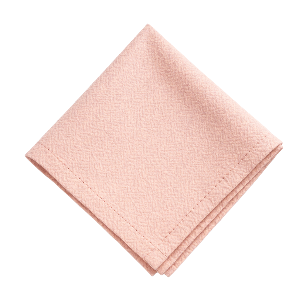 napkin - solid light pink NAPKIN - SOLID LIGHT PINK EMBROIDERY - Image 1