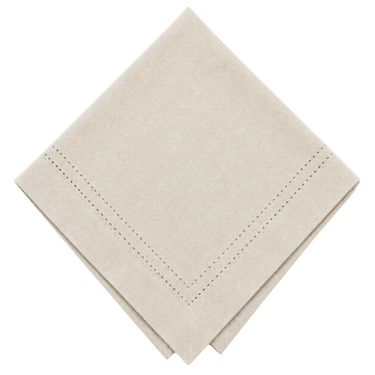 napkin - linen greyish embroidery NAPKIN - LINEN GREYISH WITH EMBROIDERY - Image 1