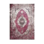 RED VINTAGE CARPET WITH FRINGE 230 x 160 cm