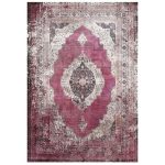 RED VINTAGE CARPET WITH FRINGE 230 x 160 cm