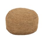 NATURAL WOVEN POUF