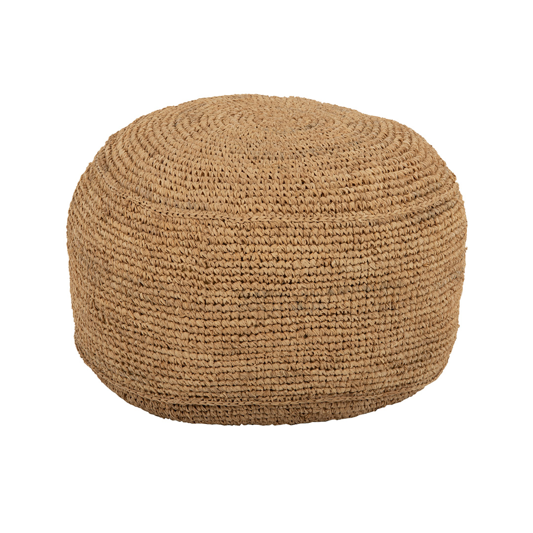 04 NATURAL WOVEN POUF - Image 1