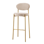 MELANIA GOLD STOOL - BEIGE