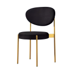 MELANIA GOLD CHAIR - BLACK