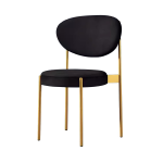 MELANIA GOLD CHAIR - BLACK