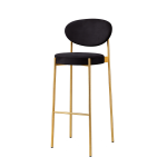 MELANIA GOLD STOOL - BLACK